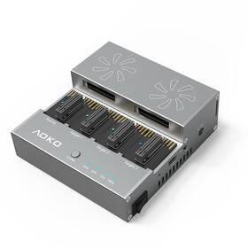 S4cg Aoko M.2 Nvme Ssd Cloner Duplicator With Cooling Fan 4-bay Silver