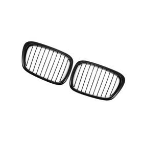 Infinauto Ifn240806f007751 2pcs Glossy Black Front Kidney Grille Grill For Bmw E39 1999-2003 5 Series 52