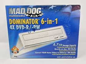 Mad Dog Multimedia 833054001552 Inch Dominator 6-in-1 4x Dvd-r /-rw Rewrite Any Rw Media Beige Mad Dog Multimedia 833054001552 Inch Dominator 6-in-1 4x Dvd-r /-rw Rewrite Any Rw Media Beige