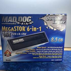 Md-16xdvd9 Maddog Md-18xtfi Nos Mad Dog Megastor Internal Dvd-rw Burner/player 8.5gb Nero Vintage