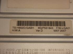Toshiba Ts-h652d Samsung Dvd Writer Model Ts-h652d/gabh 5.25 Inch Tested