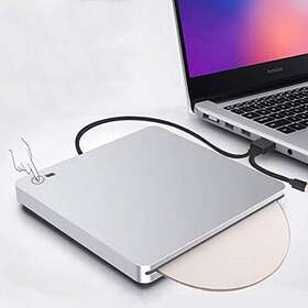 Xglysmyc 791519411417 External 3d Blu Ray Dvd Drive Usb 3.0 And Type-c Cd Silver