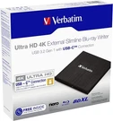 Verbatim 4K Ultra Hd Usb 3.0 Slimline External Blu-ray Burner. Fixed Price $184.02.