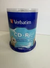 Verbatim Cd-r 700MB 80MIN 52X Blank Discs White Surface 100 Pack Spindle. Fixed Price $24.95.