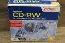 New Sealed Verbatim 32X Cd-rw Media 650MB 74 Min- 10 Pack Slim Case. Fixed Price $14.38.