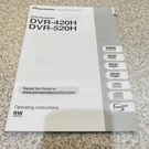 Pioneer Dvd Recorder Operating Instructions Owner's Manual DVR-420H DVR-520H Vtg. Fixed Price $25.00.