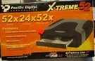 Pacific Digital X-treme 52X24X52 External Player Writer Rewrite Drive Usb 2.0. Fixed Price $44.16.
