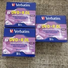 15 Ct Verbatim Dvd+r Dl 8.5GB 8X Branded Surface 5PK 2 Jewel Case Box VER95311. Fixed Price $22.50.