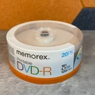 Memorex Printable Dvd-r Pack 4.7GB 120MIN 16X Blank Media Spindle. Fixed Price $8.95.