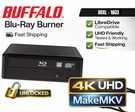 Buffalo 4K Uhd Ready Firmware Unlocked Blu-ray Writer Burner Makemkv BDXL-16U3. Fixed Price $378.41.