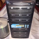 Lg Pro Duplicator 1 5 Cd Dvd Burner Duplication Tower - Turns Not Tested. Fixed Price $85.00.