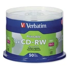 Verbatim 95159 700 MB/80 Min. Rp Spindle 4X Cd-rw Discs Sil (50/PACK) New. Fixed Price $43.92.