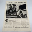 Dick Mimeograph Duplicator 1942 Vtg Print Ad Bomber Production Line Art WW2. Fixed Price $12.50.